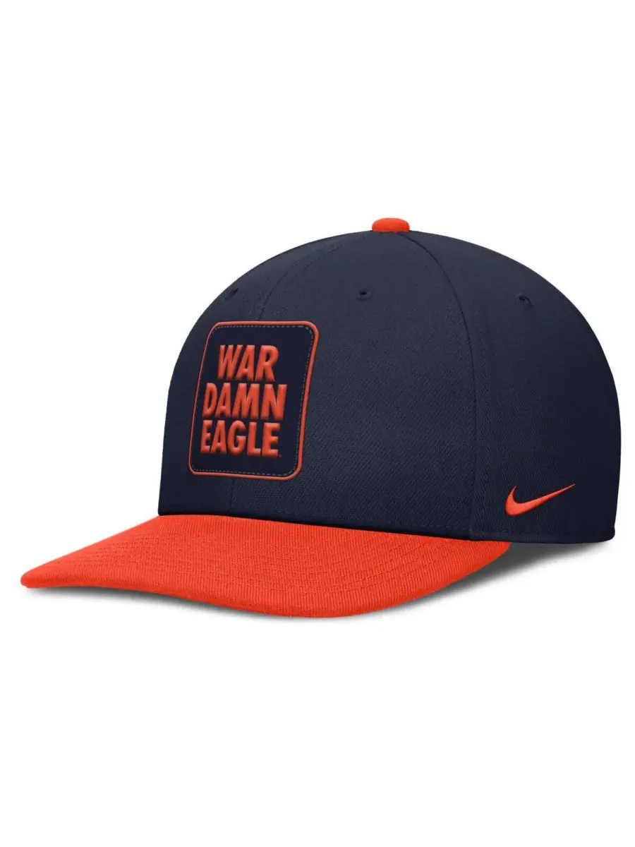 Nike Мужская кепка-снепбек Auburn Tigers 2025 Sideline Campus Pro Local темно-синего/оранжевого — изображение 1 из 4