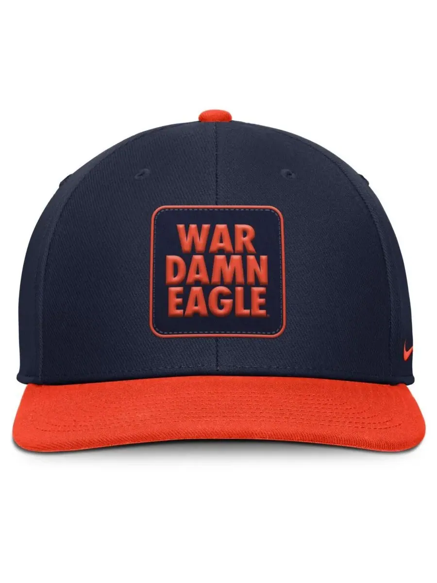 Nike Мужская кепка-снепбек Auburn Tigers 2025 Sideline Campus Pro Local темно-синего/оранжевого — изображение 2 из 4