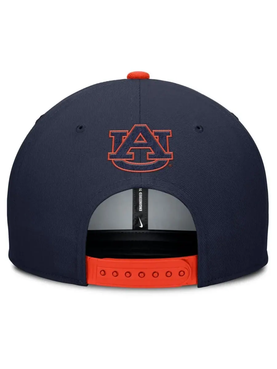 Nike Мужская кепка-снепбек Auburn Tigers 2025 Sideline Campus Pro Local темно-синего/оранжевого — изображение 4 из 4