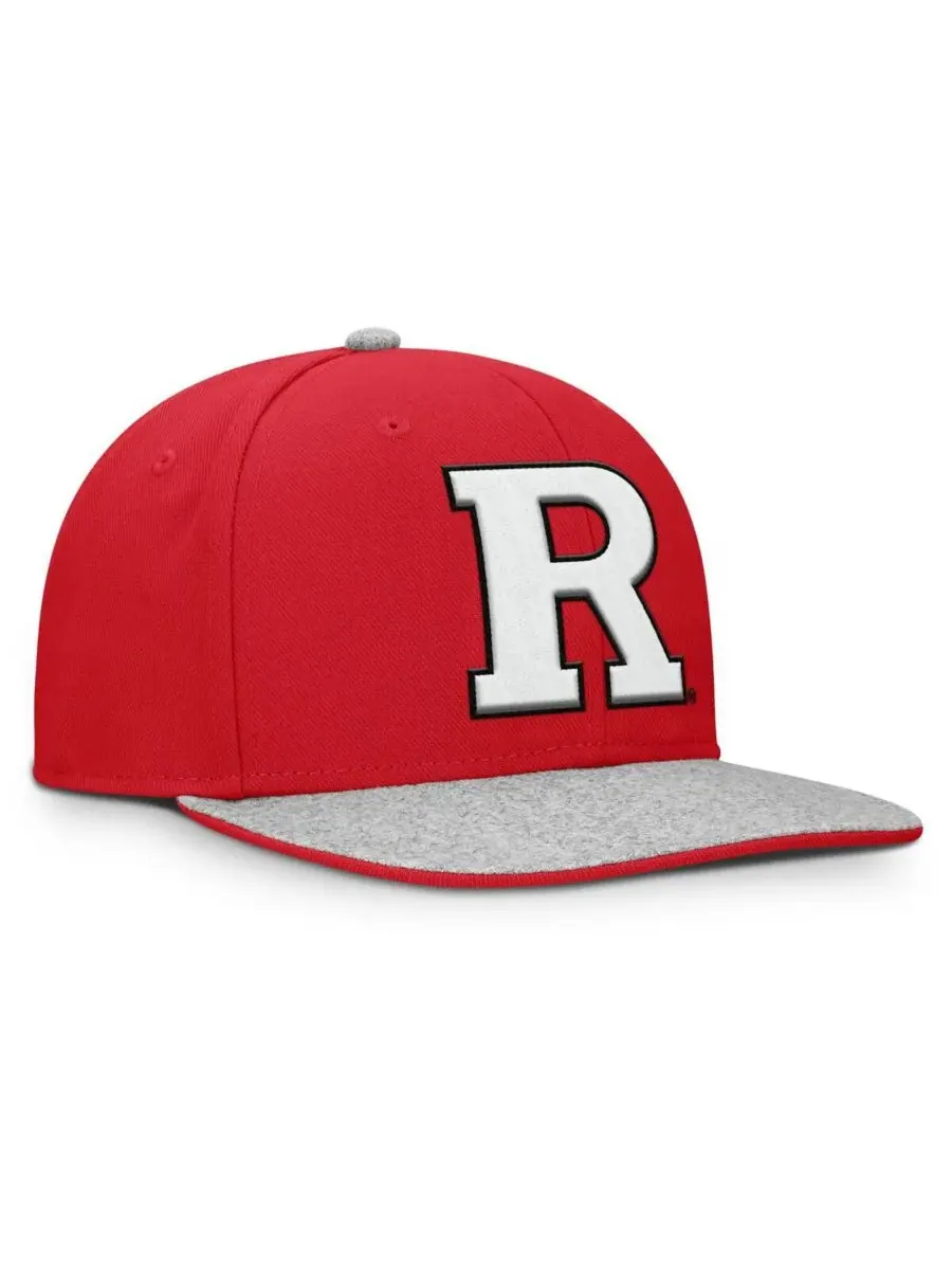 Мужская бейсболка Scarlet Rutgers Scarlet Knights Loden Snapback Fanatics — изображение 3 из 4, серый