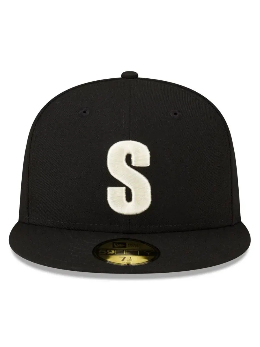 Бейсболка с вышитым логотипом Seattle Mariners, модель Authentic Collection 59FIFTY New Era — изображение 2 из 4, черный