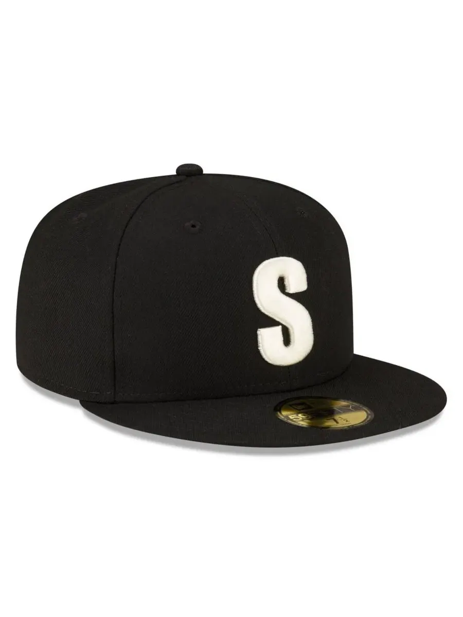 Бейсболка с вышитым логотипом Seattle Mariners, модель Authentic Collection 59FIFTY New Era — изображение 3 из 4, черный