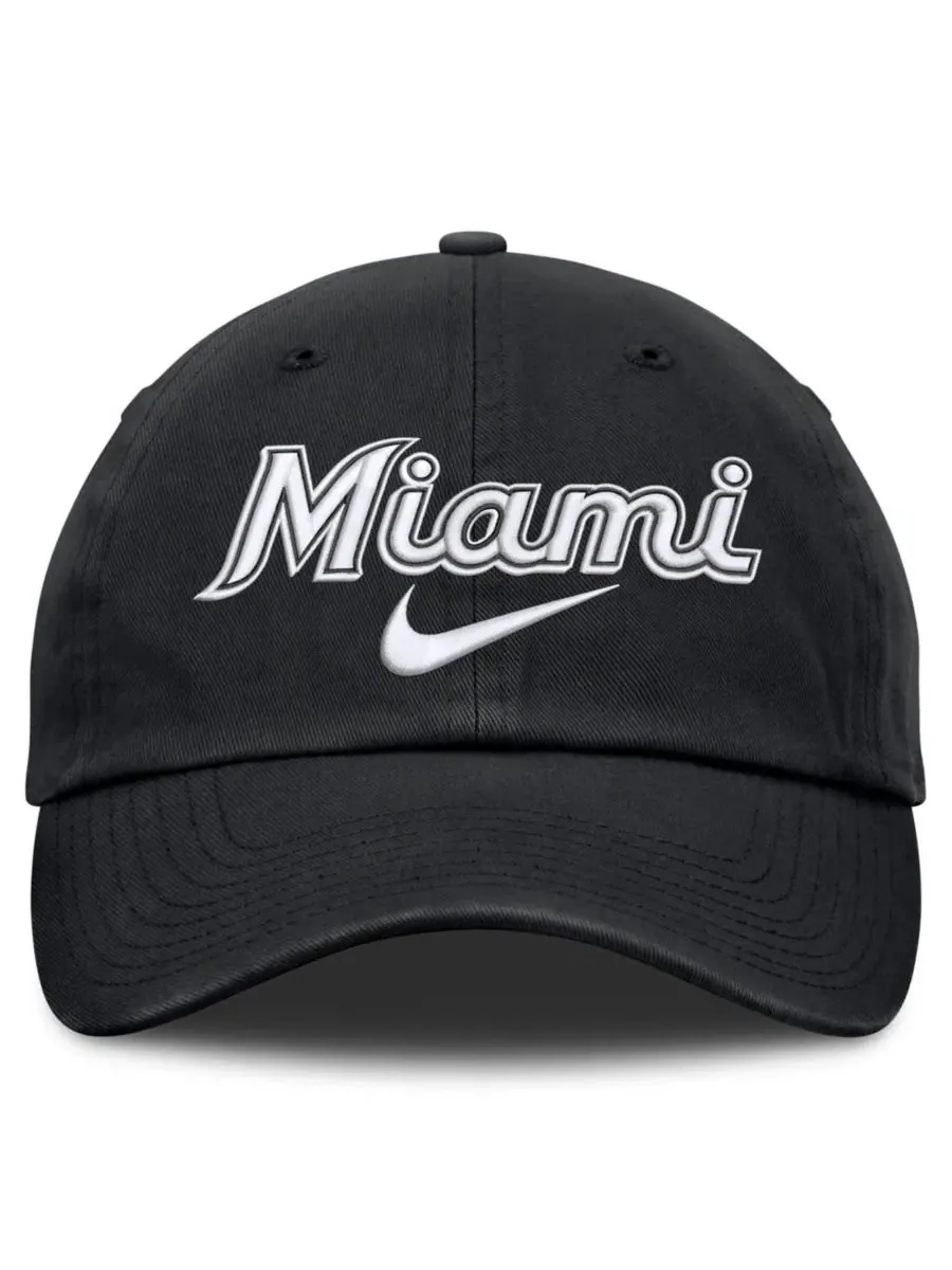 Кепка с вышивкой Miami Marlins Nike — изображение 2 из 4, черный