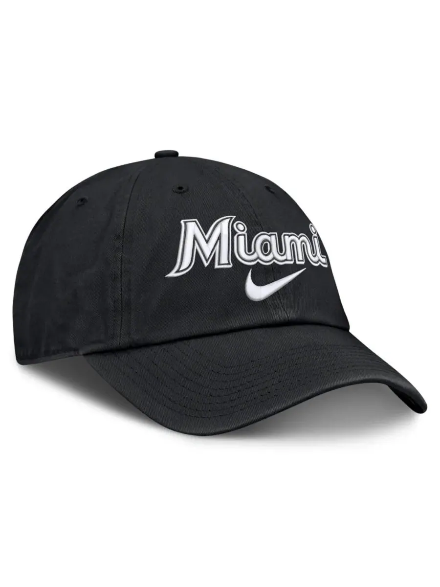 Кепка с вышивкой Miami Marlins Nike — изображение 3 из 4, черный