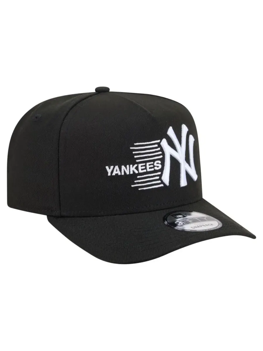 Бейсболка с высокой тульей New York Yankees Motion A-Frame New Era — изображение 4 из 5, черный