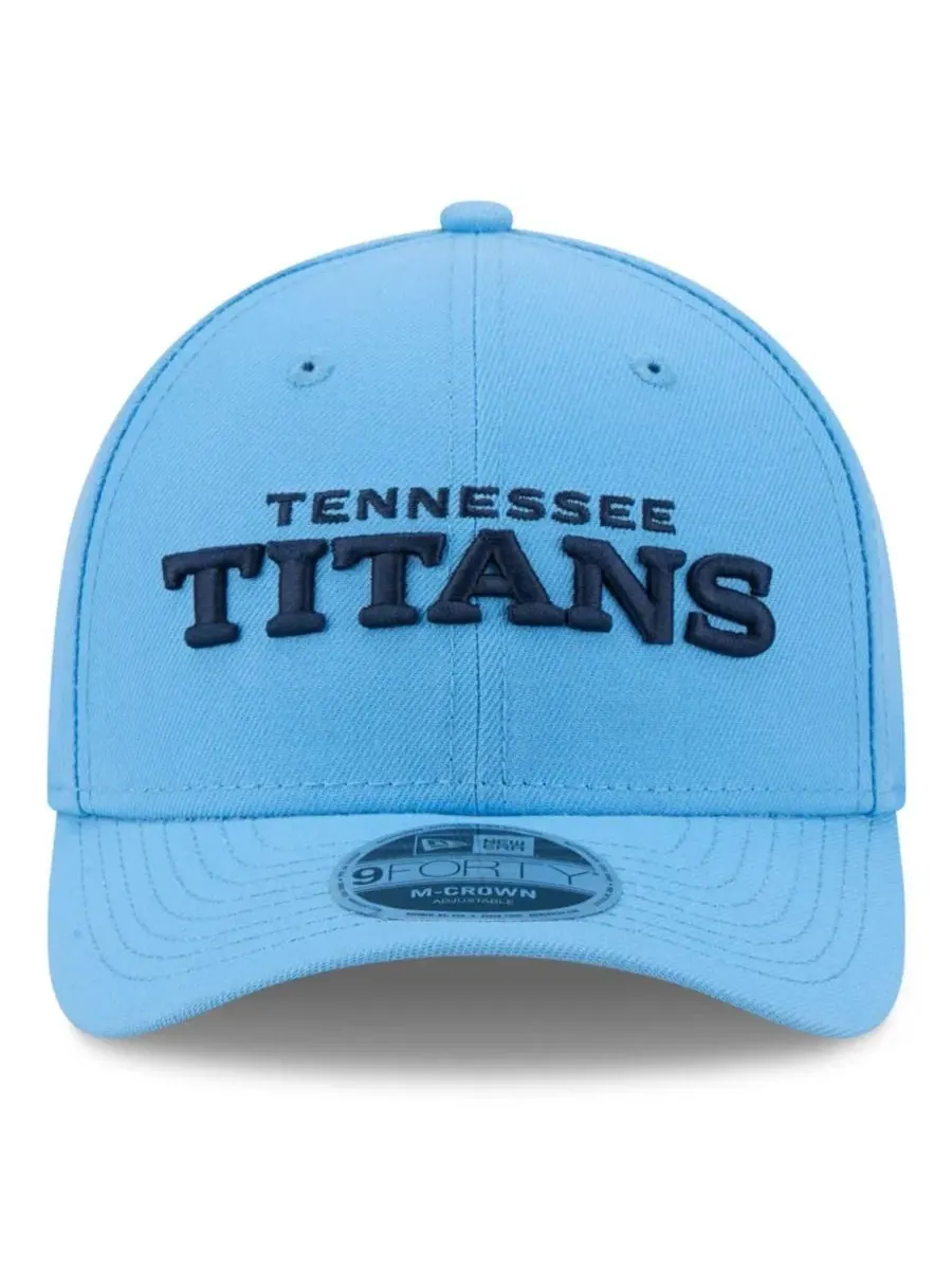 Кепка с вышивкой Tennessee Titans Wordmark 9FORTY New Era — изображение 2 из 5, светлый синий