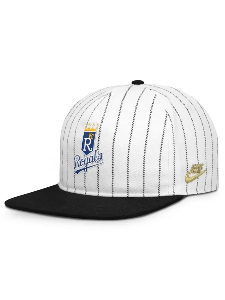 Бейсболка Nike Kansas City Royals Cooperstown Collection Pro — изображение 1 из 4, белый черный