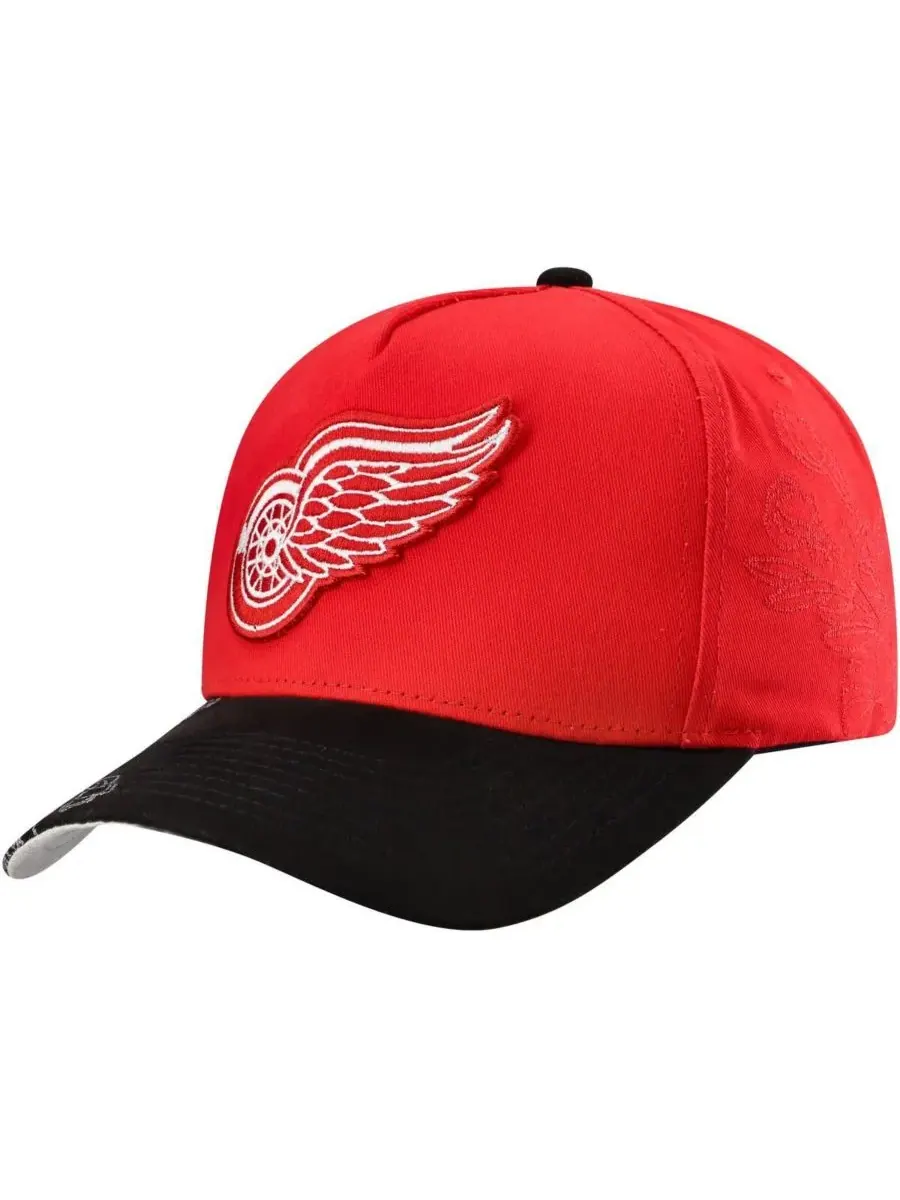 Mitchell & Ness Мужская красно-черная кепка Detroit Red Wings May Flowers Pro Crown с регулируемой — изображение 3 из 4