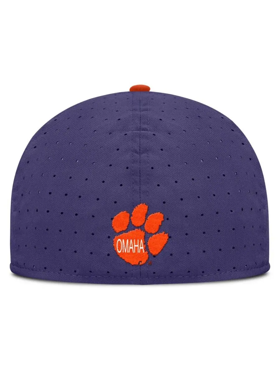 Nike Мужская бело-фиолетовая бейсболка Clemson Tigers для игры в бейсбол на поле — изображение 2 из 5, белый фиолетовый