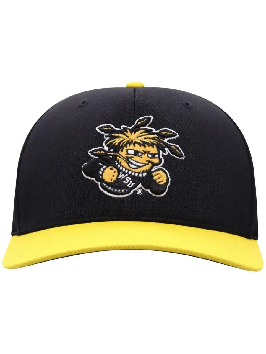 Top of the World Мужская двухцветная кепка Wichita State Shockers Reflex черно-желтого цвета — изображение 1 из 3