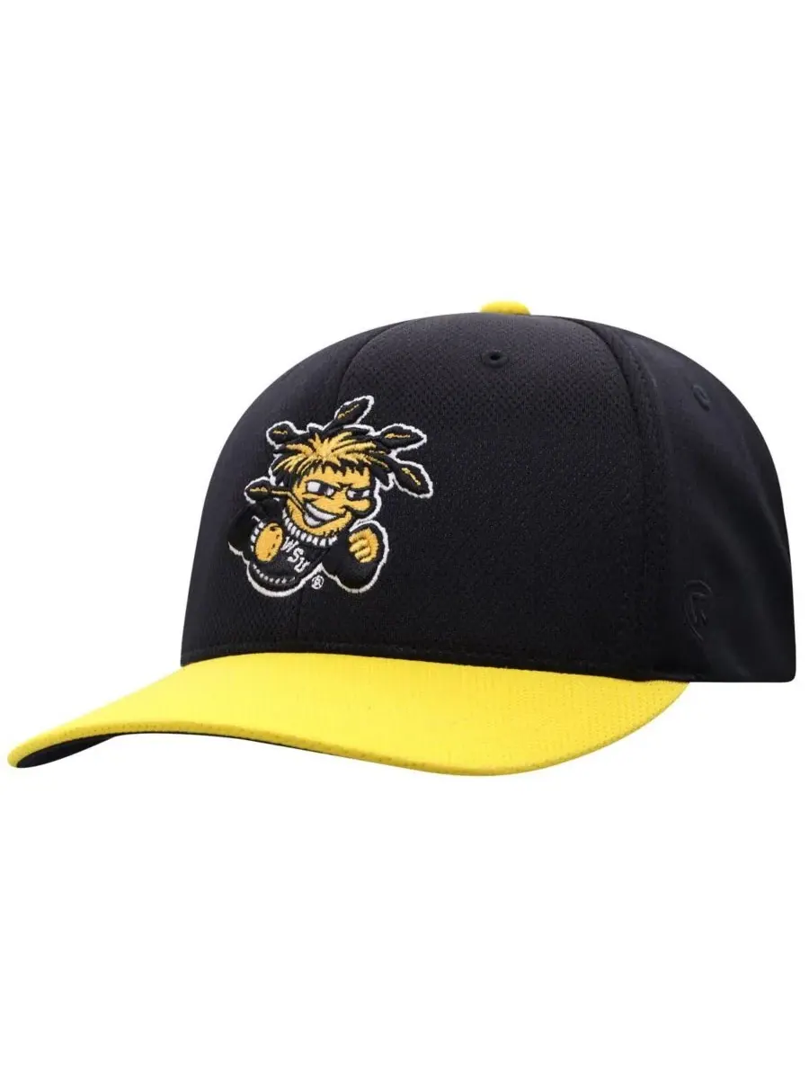 Top of the World Мужская двухцветная кепка Wichita State Shockers Reflex черно-желтого цвета — изображение 3 из 3