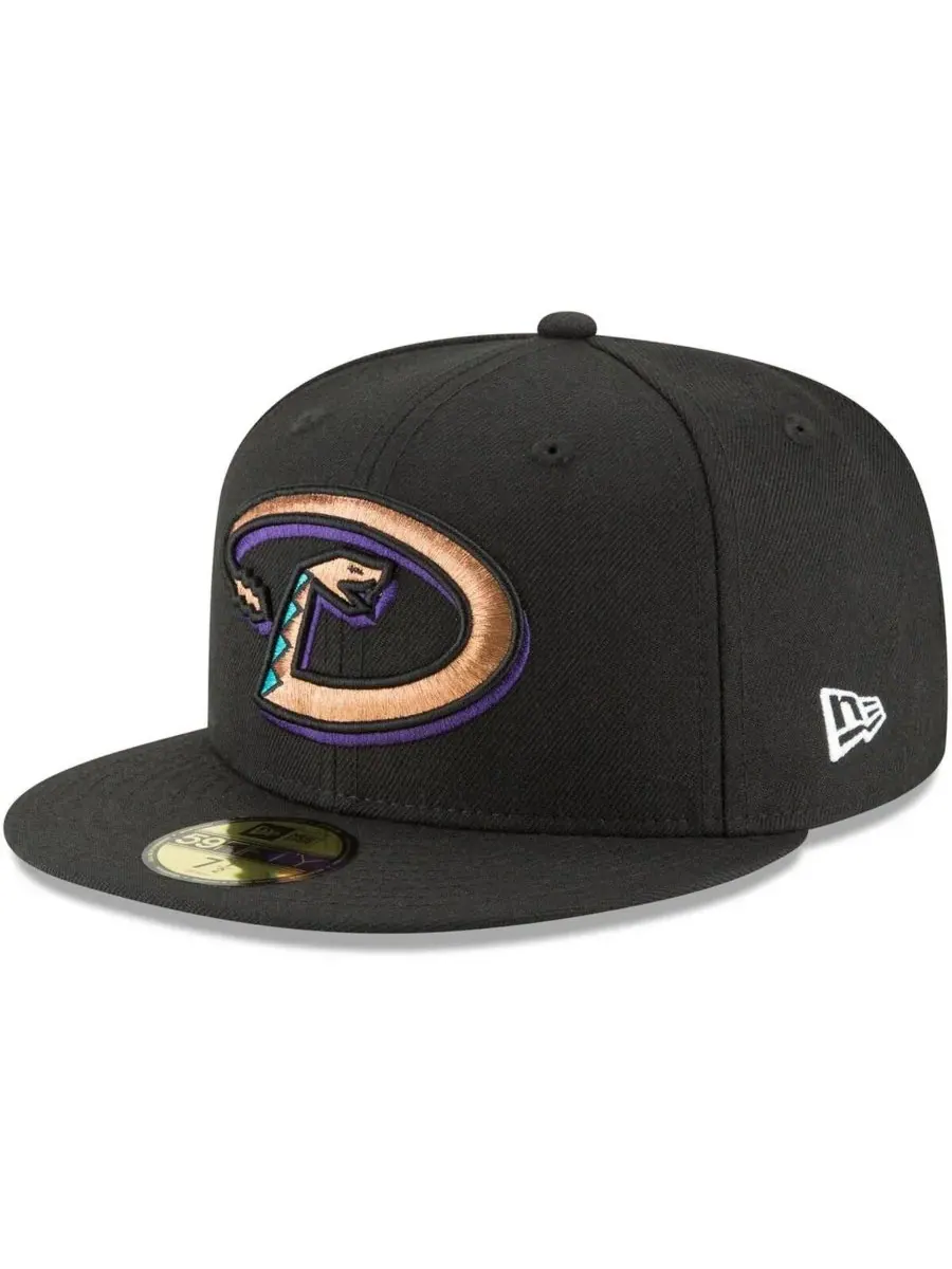 New Era Мужская черная шерстяная кепка Arizona Diamondbacks Cooperstown Collection 59FIFTY — изображение 1 из 4, черный