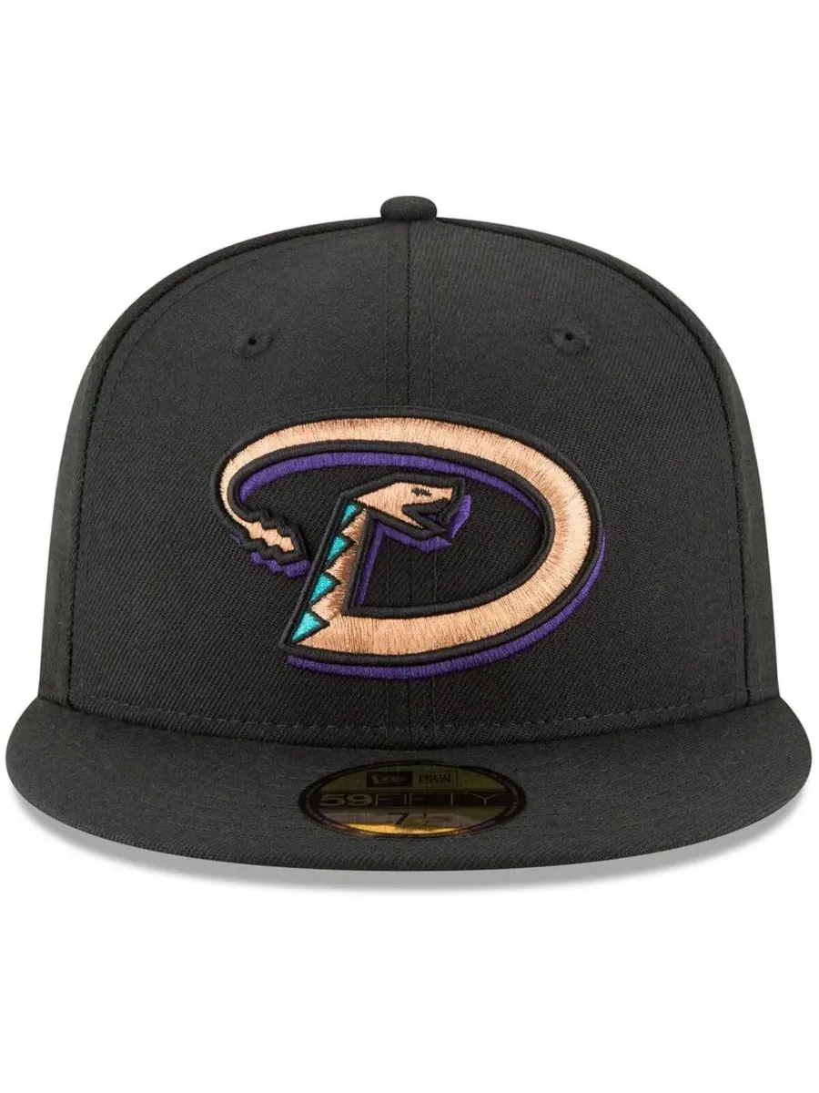 New Era Мужская черная шерстяная кепка Arizona Diamondbacks Cooperstown Collection 59FIFTY — изображение 4 из 4, черный