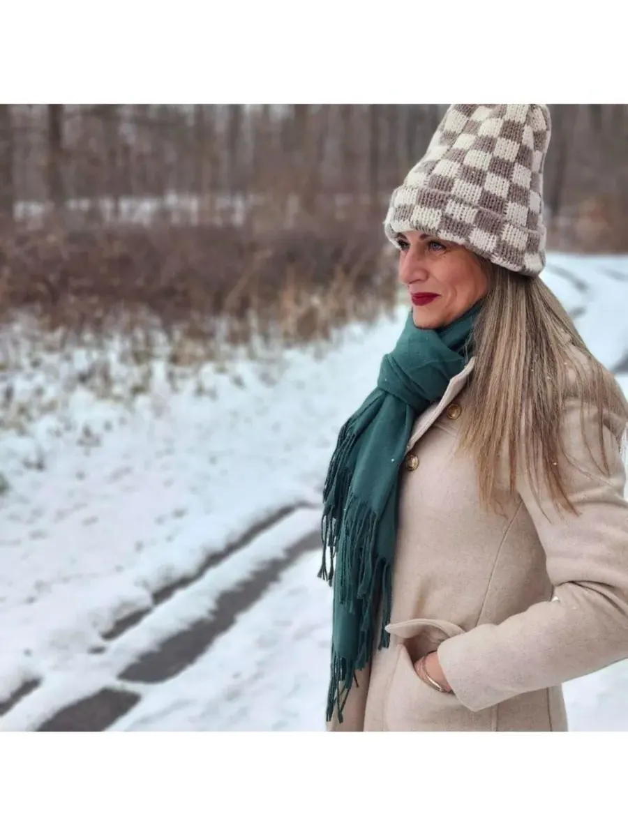 Женский итальянский шарф с бахромой Headbands of Hope — изображение 3 из 3, изумруд