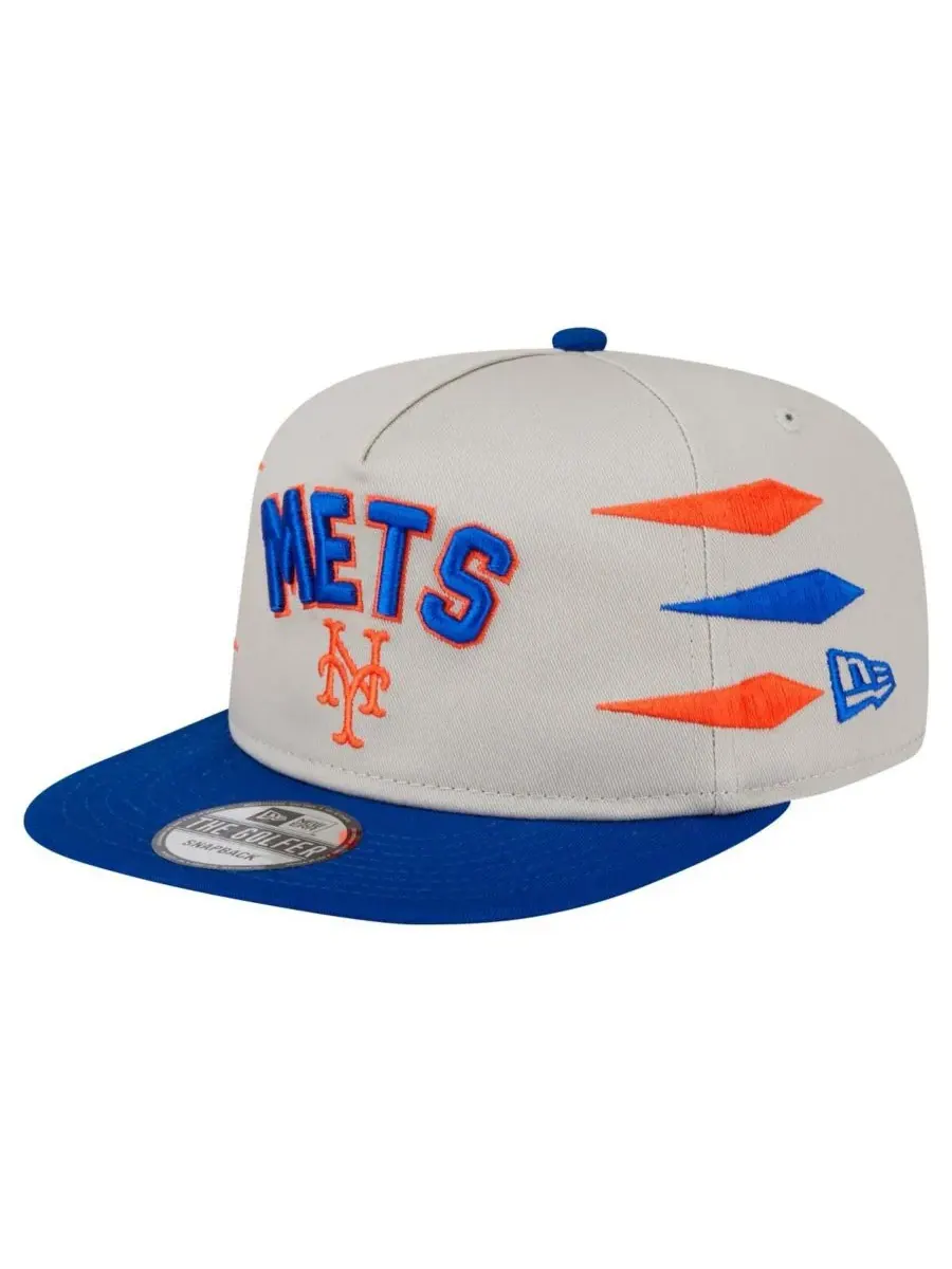 New Era Мужская кремовая бейсболка New York Mets Iron Golfer Snapback — изображение 1 из 5, бежевый