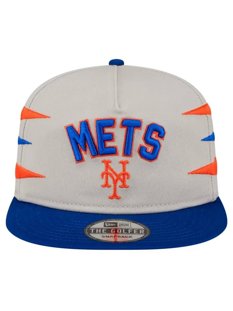 New Era Мужская кремовая бейсболка New York Mets Iron Golfer Snapback — изображение 5 из 5, бежевый