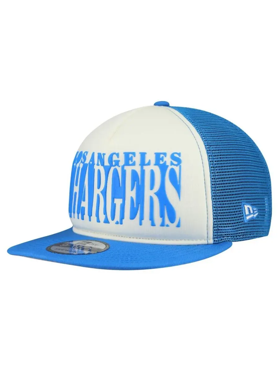 New Era Мужская кепка-бейсболка Los Angeles Chargers кремового/пудрово-голубого цвета с вырезом в — изображение 3 из 4