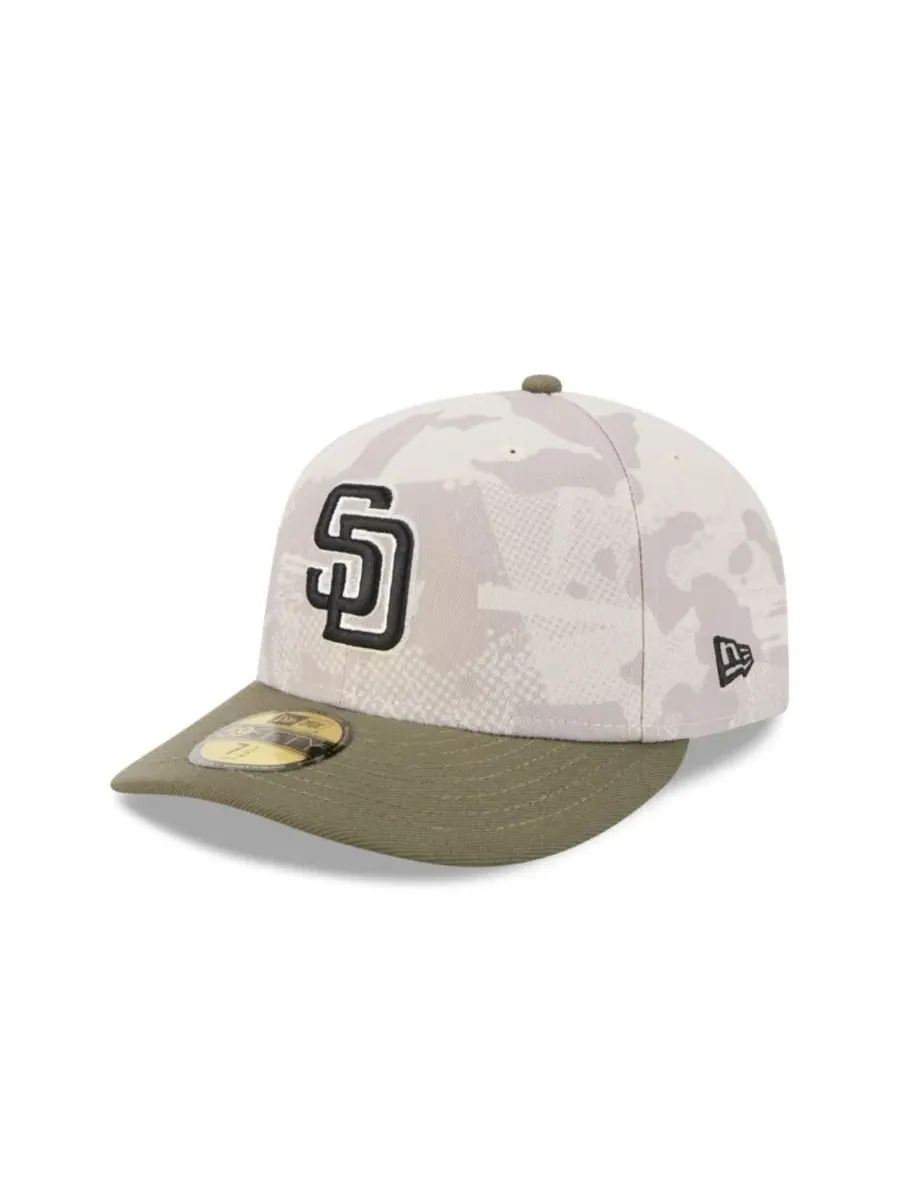 New Era Мужская светло-бежевая/оливковая кепка San Diego Padres 2025, посвященная Дню вооруженных — изображение 1 из 7