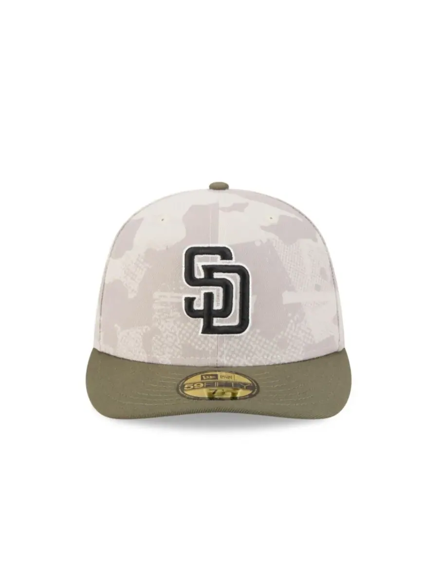 New Era Мужская светло-бежевая/оливковая кепка San Diego Padres 2025, посвященная Дню вооруженных — изображение 3 из 7