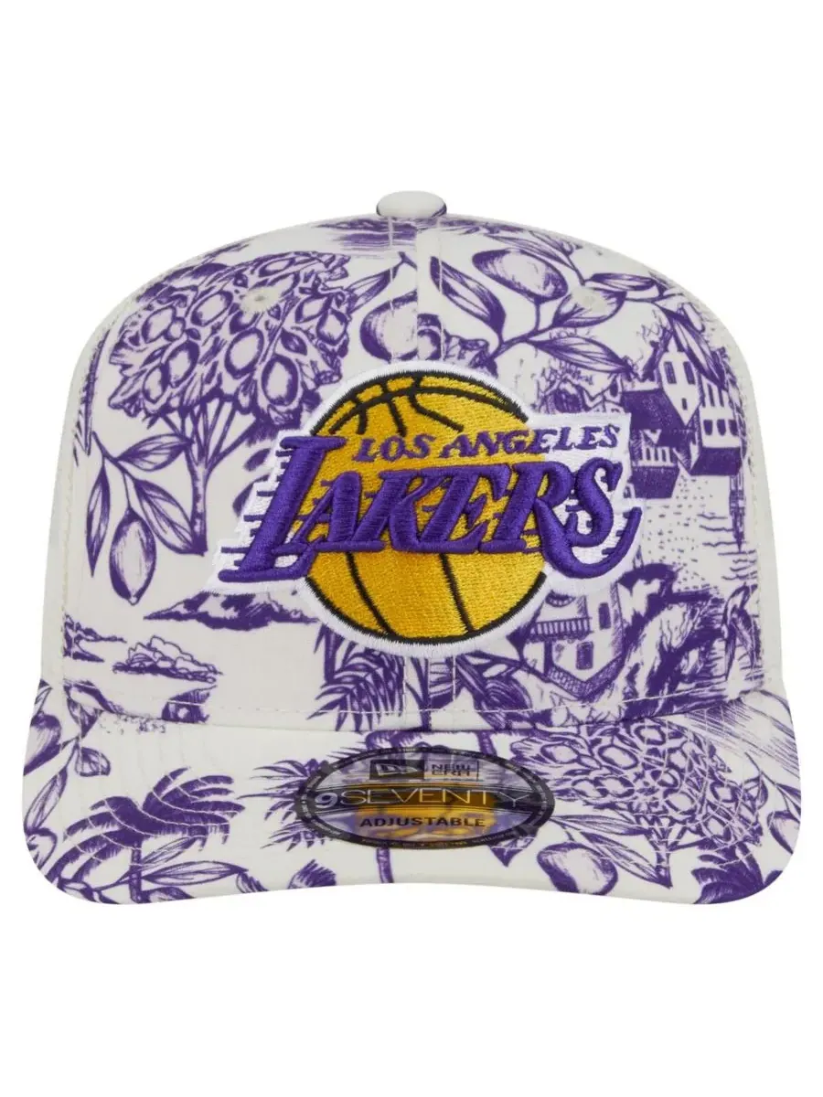 New Era Мужская белая регулируемая кепка Los Angeles Lakers Lemon Tree 9SEVENTY — изображение 3 из 4, белый