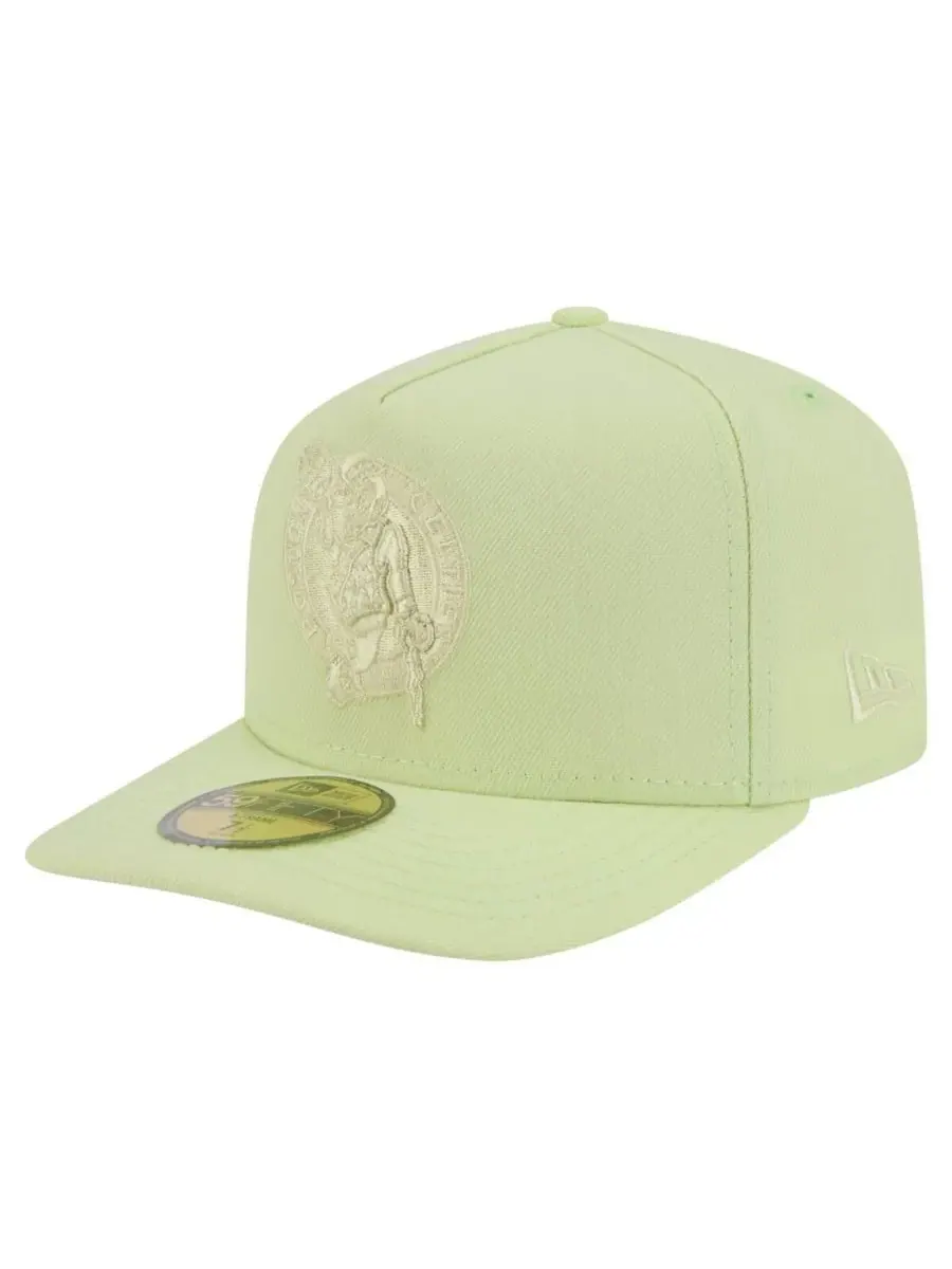 New Era Мужская зеленая бейсболка Boston Celtics Colorpack A-Frame Pinch Front 59FIFTY Fitted Hat — изображение 1 из 5