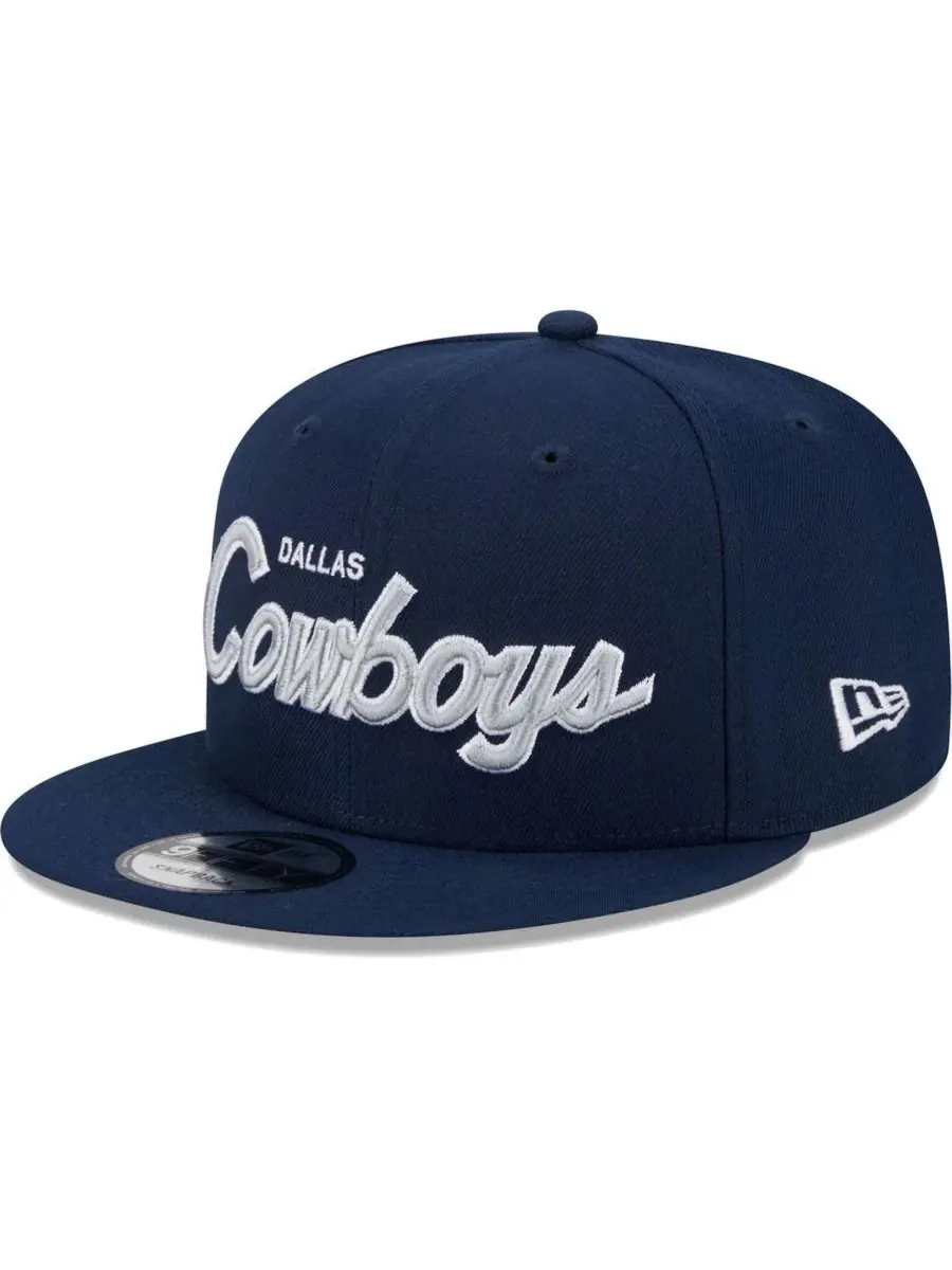 New Era Мужская темно-синяя бейсболка Dallas Cowboys Main Script 9FIFTY с застежкой-регулятором — изображение 4 из 4