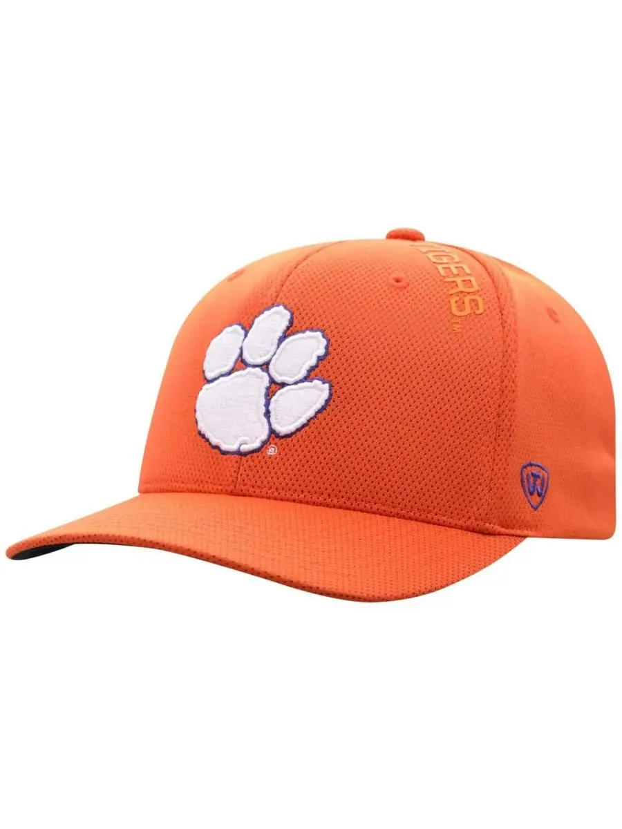 Top of the World Мужская оранжевая кепка Clemson Tigers Reflex 2.0 Flex Fit — изображение 1 из 4, оранжевый