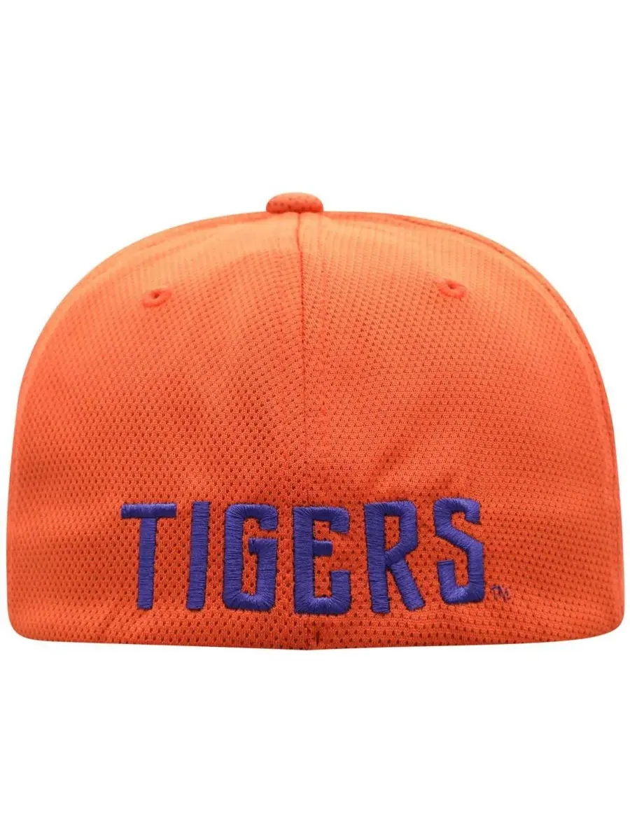 Top of the World Мужская оранжевая кепка Clemson Tigers Reflex 2.0 Flex Fit — изображение 4 из 4, оранжевый