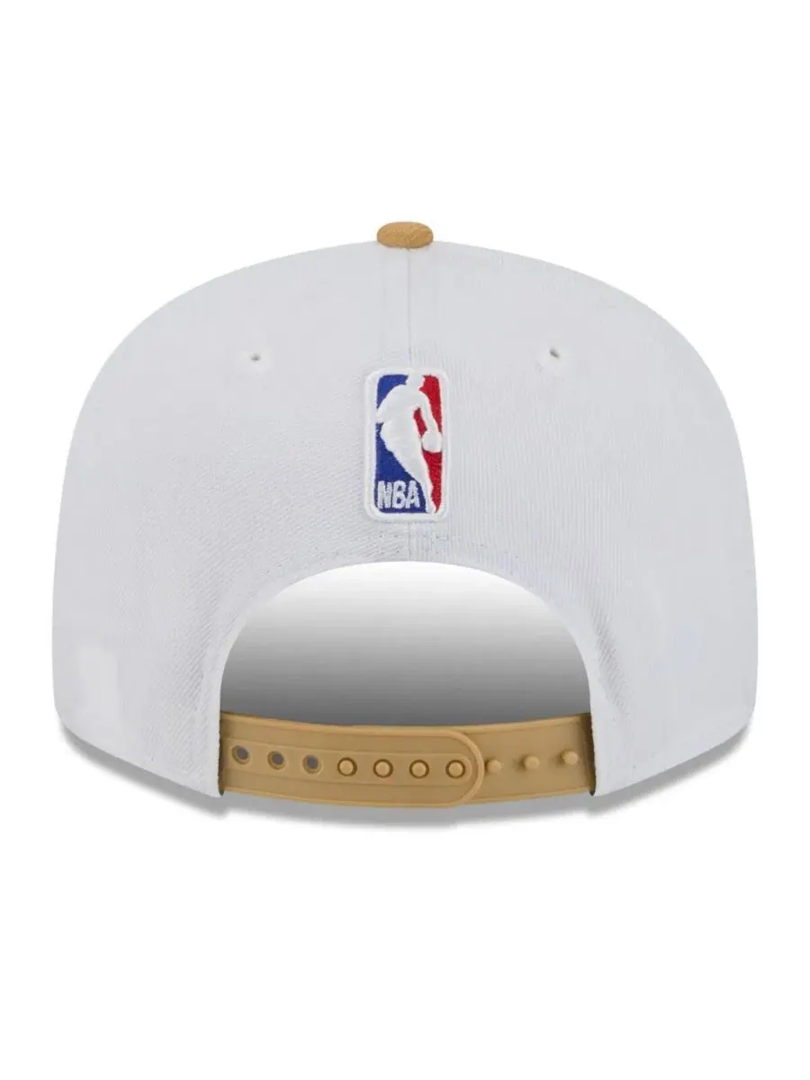 Мужская бело-золотая кепка Boston Celtics 2025/26 City Edition 9FIFTY Snapback New Era — изображение 4 из 5, белый золотистый