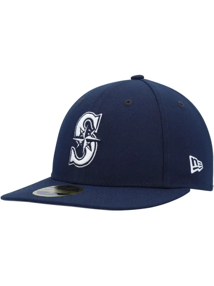 Мужская темно-синяя бейсболка Seattle Mariners Oceanside Low Profile 59FIFTY Fitted Hat New Era — изображение 1 из 1