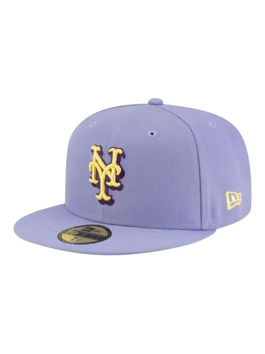 Мужская светло-фиолетовая кепка New York Mets Lavender Bloom 59FIFTY New Era — изображение 3 из 5, светлый фиолетовый