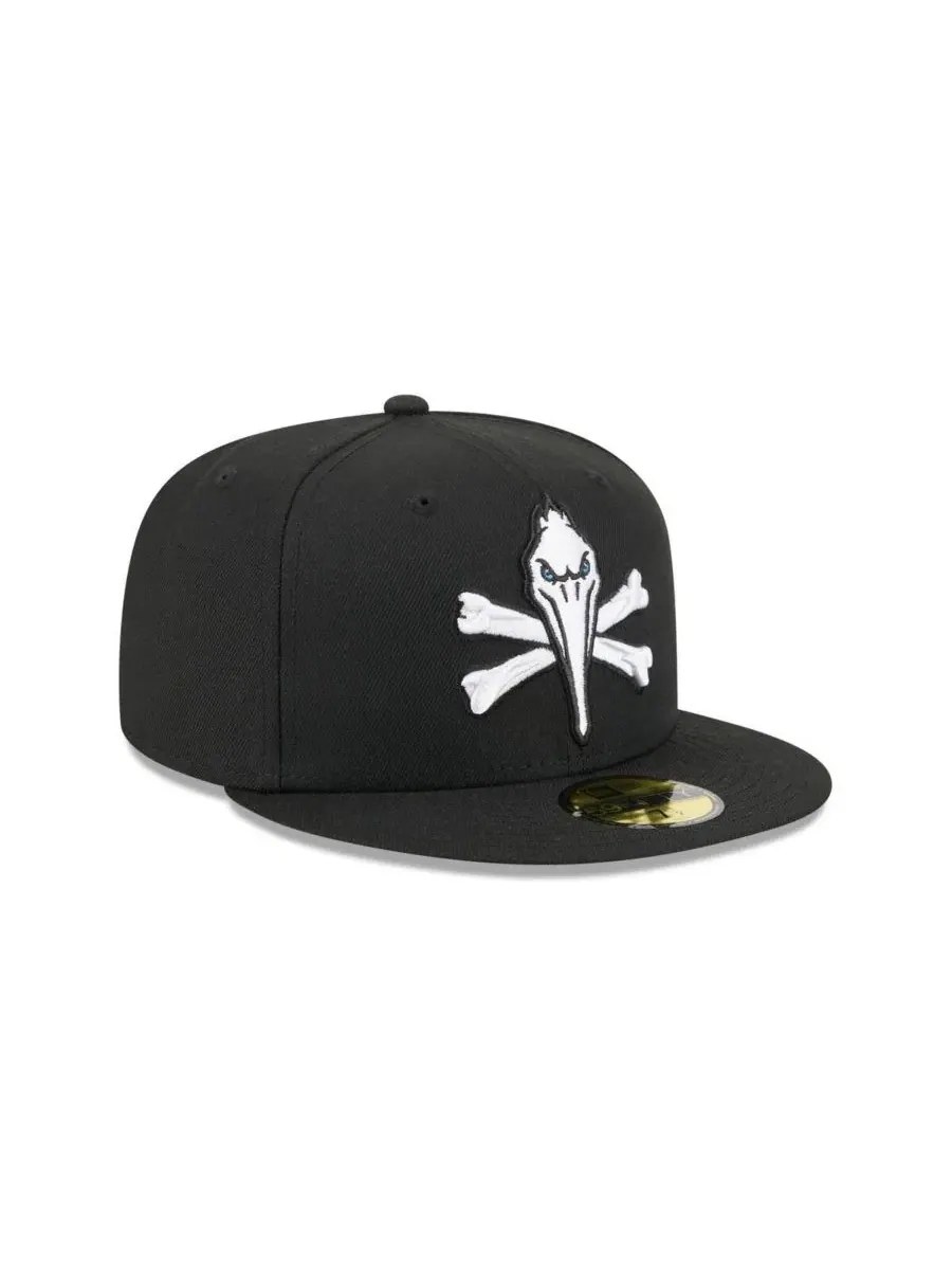 Мужская черная кепка Myrtle Beach Pelicans Theme Nights 59FIFTY New Era — изображение 3 из 4, черный