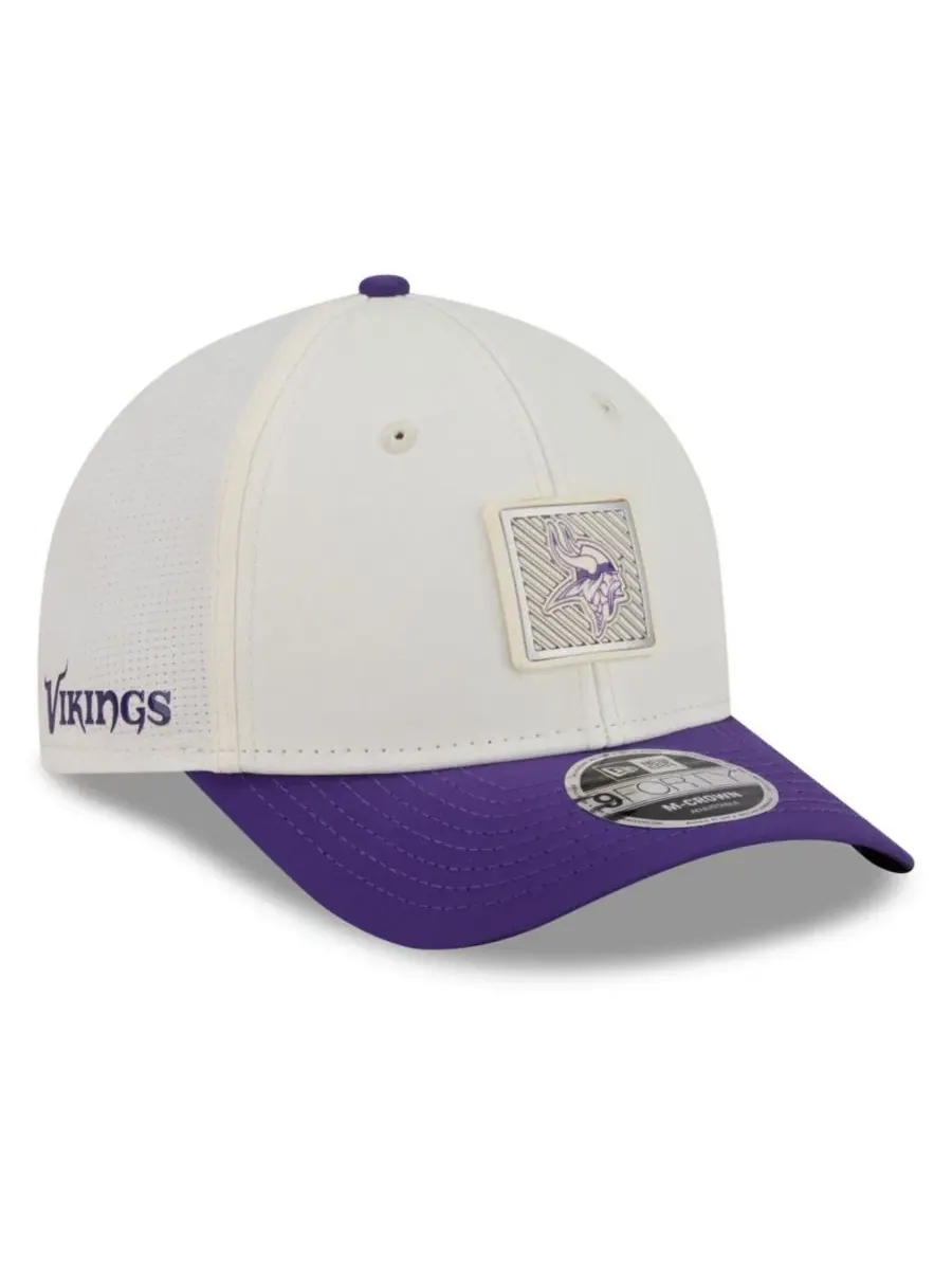 Кепка New Era 9FORTY с логотипом Minnesota Vikings — изображение 1 из 5, кремовый фиолетовый