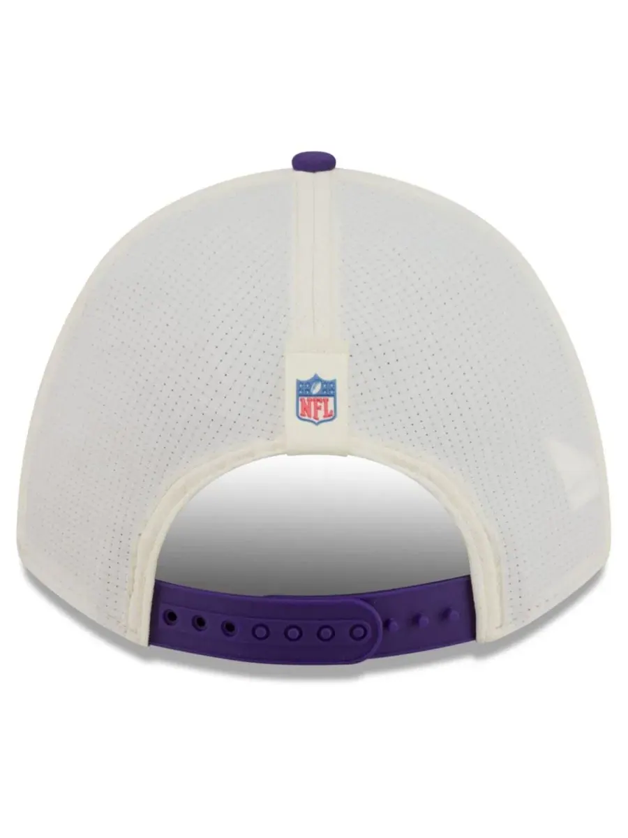Кепка New Era 9FORTY с логотипом Minnesota Vikings — изображение 4 из 5, кремовый фиолетовый