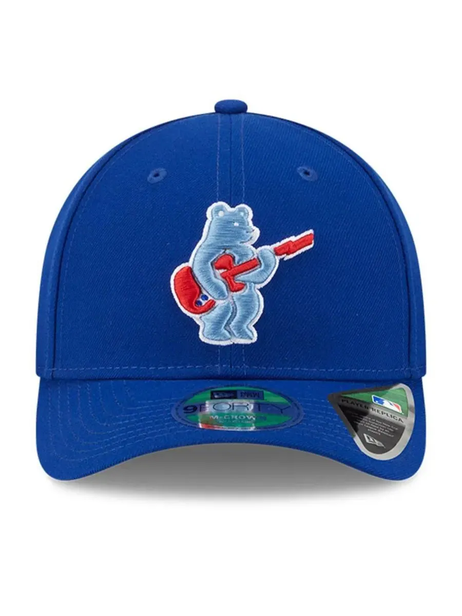 Кепка New Era 9FORTY с вышитым логотипом Chicago Cubs — изображение 2 из 5, королевский