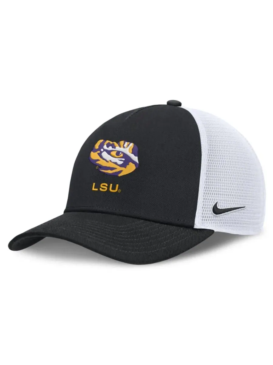 Кепка-тракер с вышивкой LSU Tigers Nike — изображение 1 из 3, черный белый