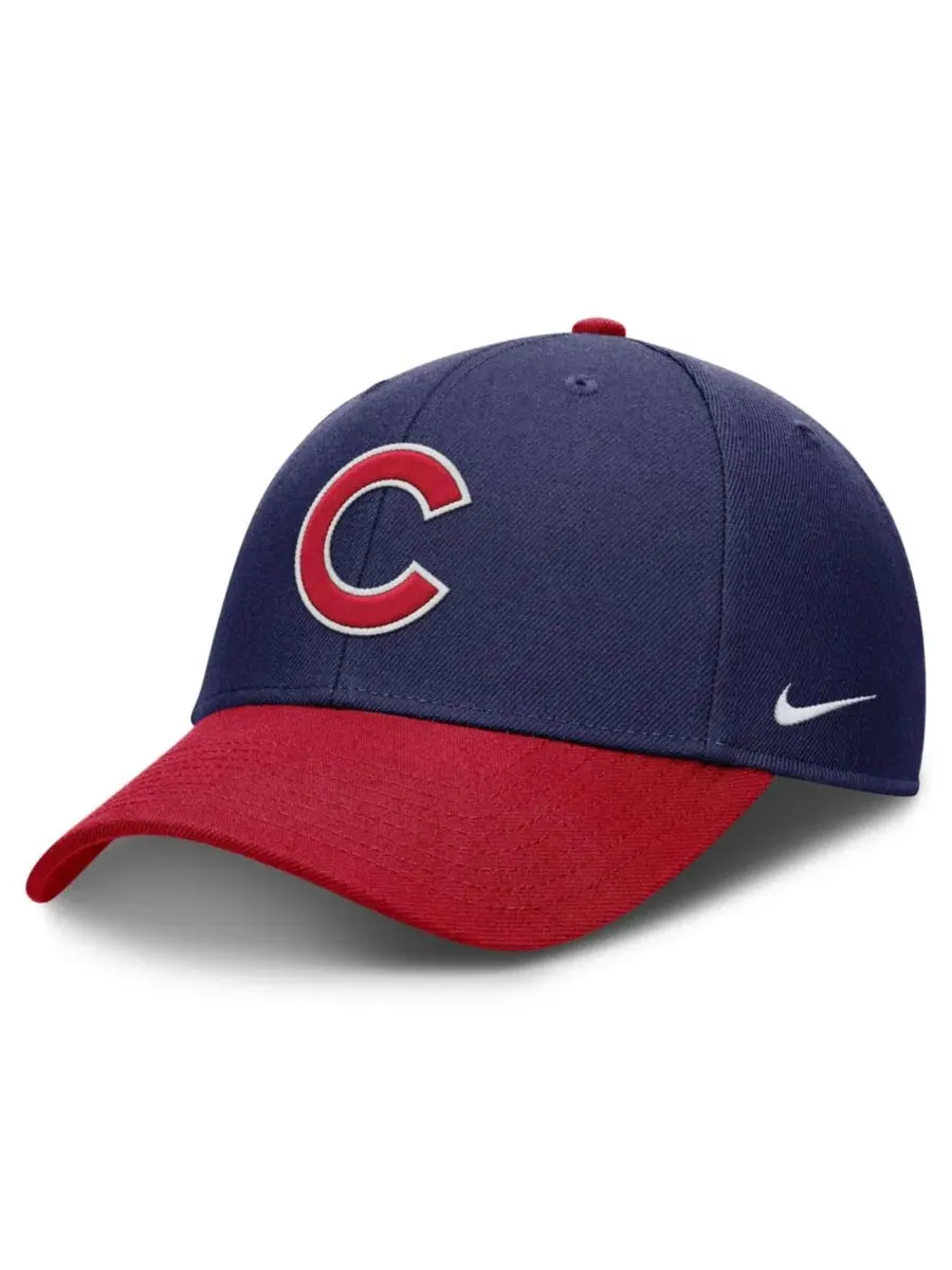 Кепка Chicago Cubs Dri-FIT Club с регулируемым ремешком Nike — изображение 1 из 4, темно-синий красный