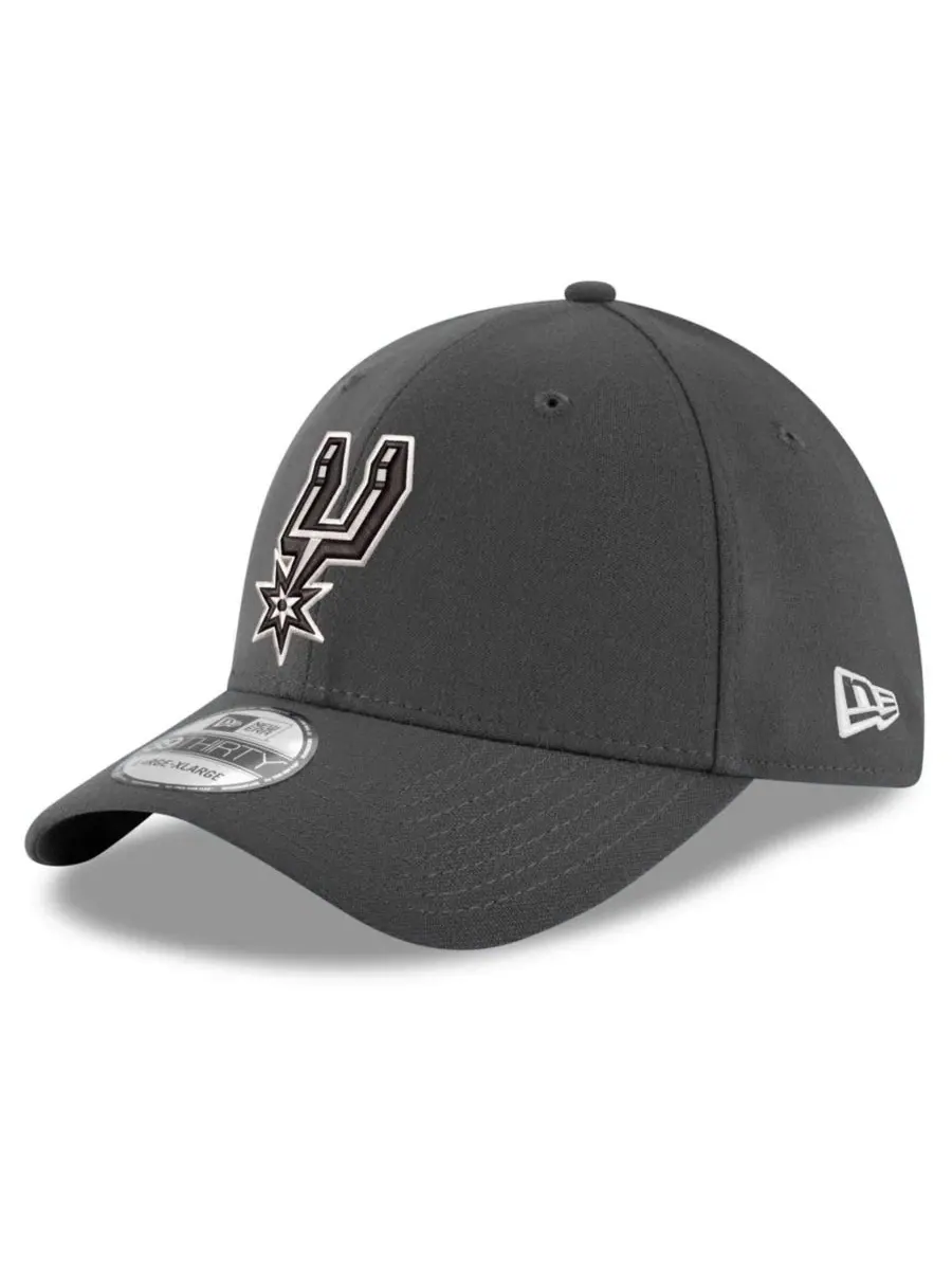 Кепка-стретч с вышивкой San Antonio Spurs 39THIRTY Flex Hat New Era — изображение 1 из 4, серый