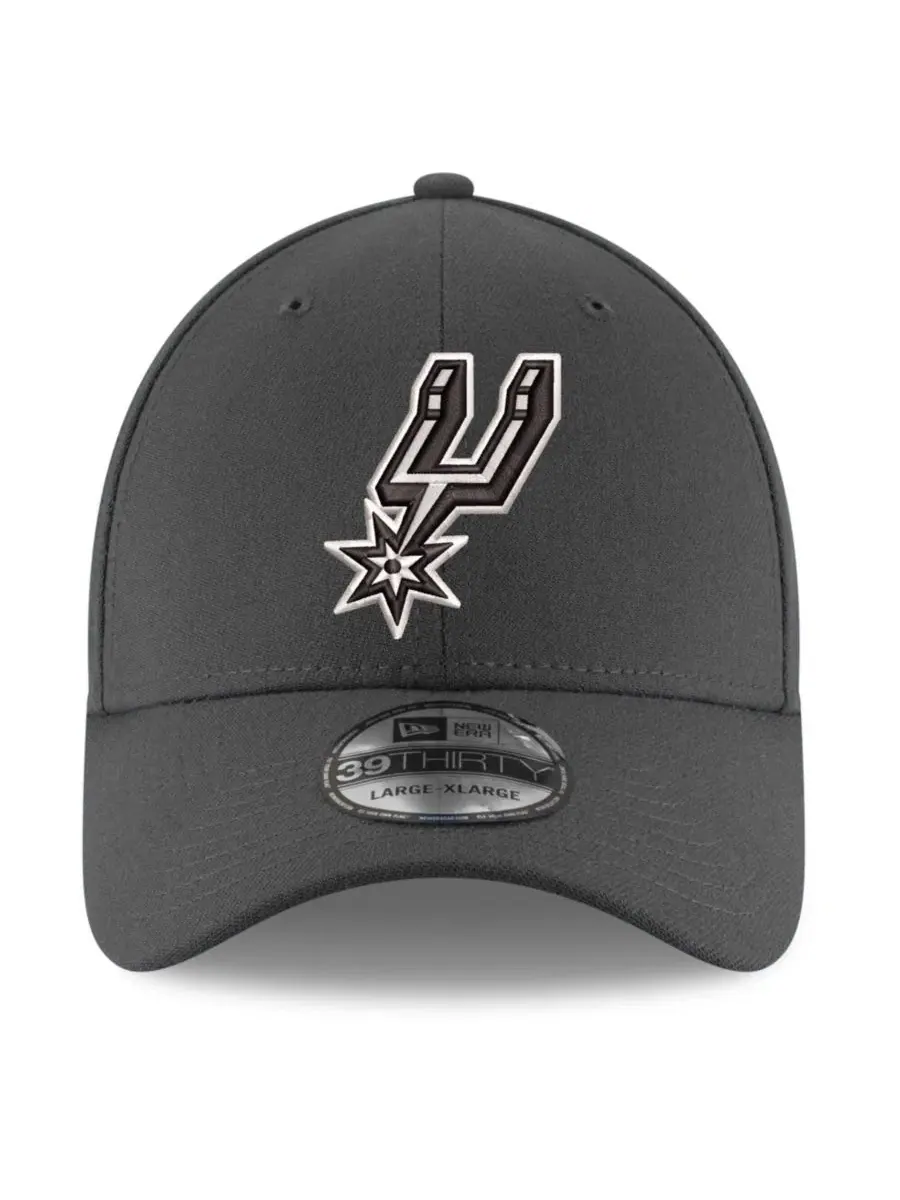 Кепка-стретч с вышивкой San Antonio Spurs 39THIRTY Flex Hat New Era — изображение 3 из 4, серый