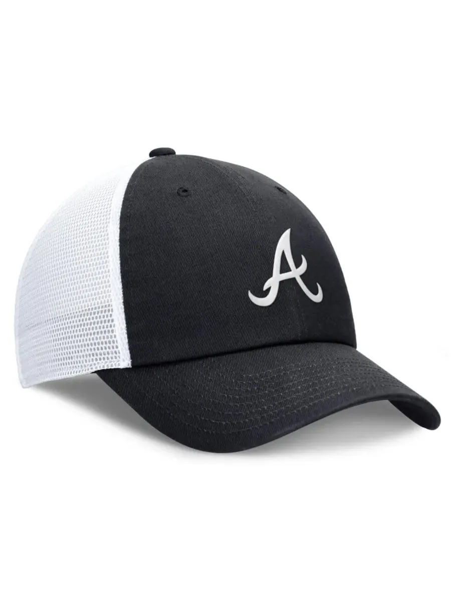 Бейсболка-тракер с вышитым логотипом Atlanta Braves Nike — изображение 3 из 4, темно-синий белый