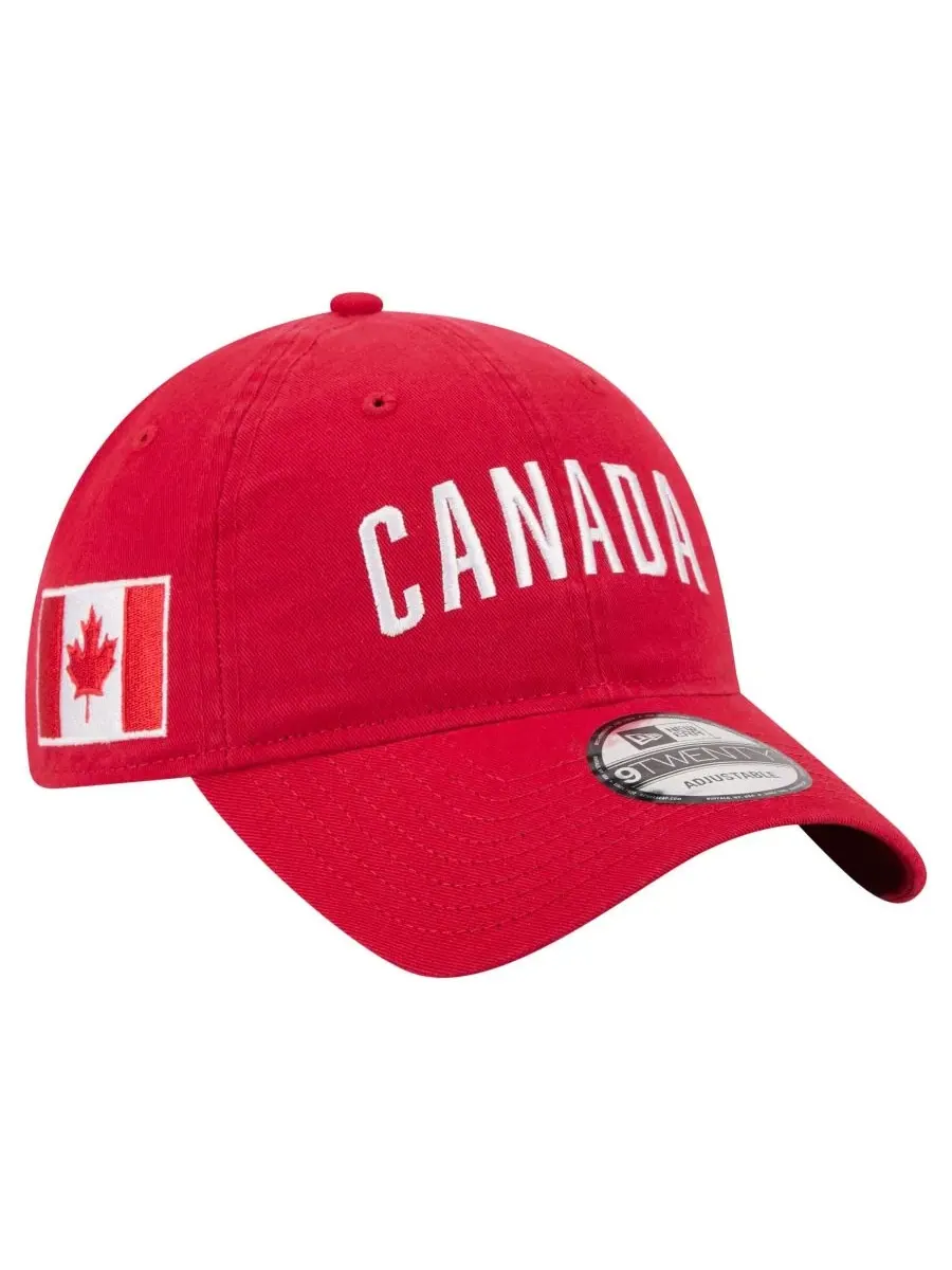 Бейсболка New Era Canada Soccer 9TWENTY Country Dad Adjustable — изображение 1 из 5, красный