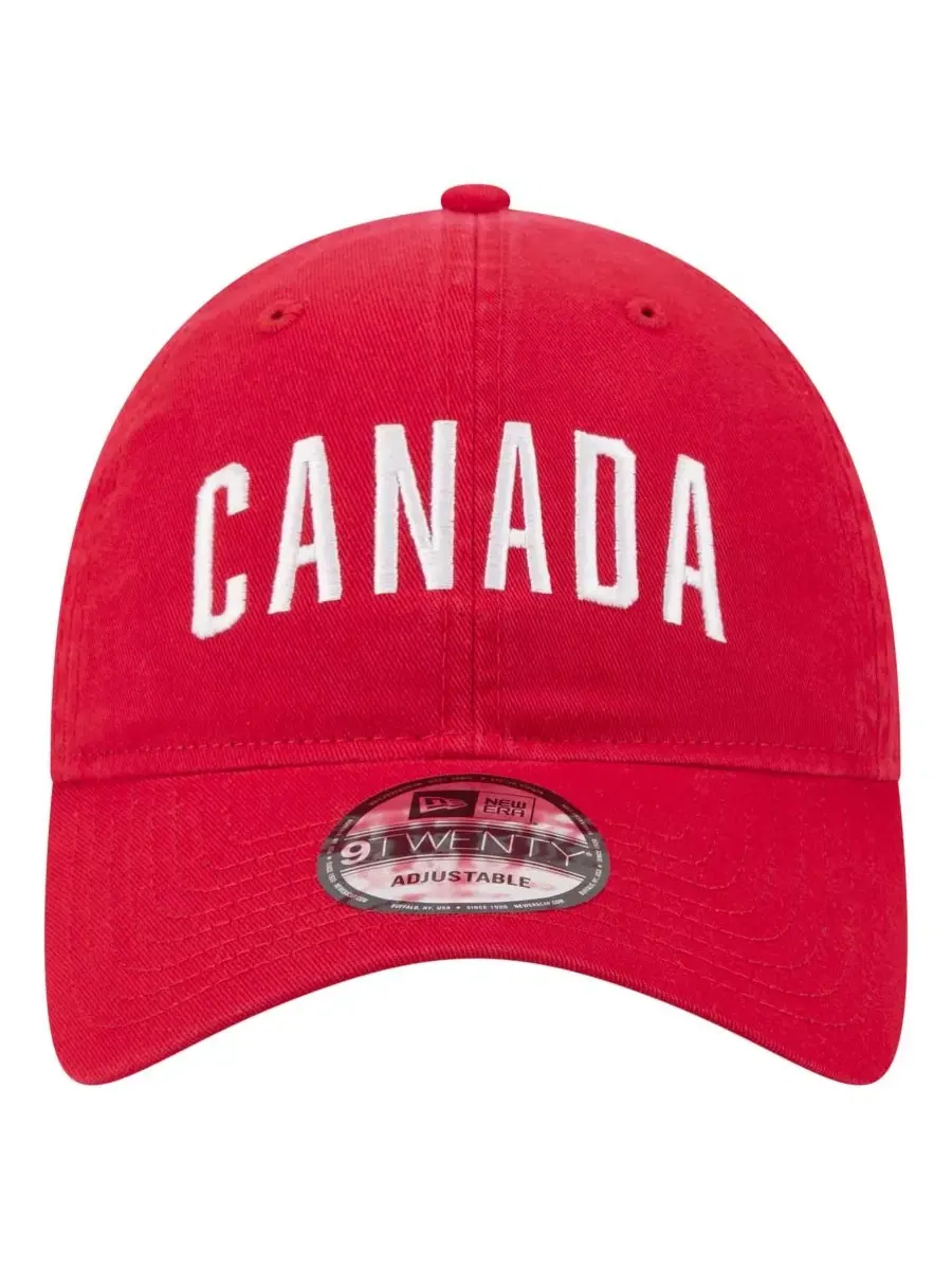 Бейсболка New Era Canada Soccer 9TWENTY Country Dad Adjustable — изображение 2 из 5, красный