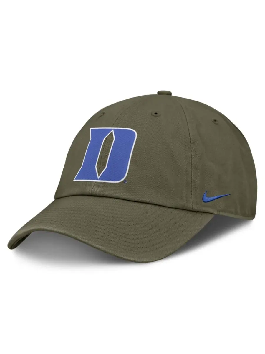 Кепка с вышитым логотипом Duke Blue Devils Nike — изображение 1 из 4, оливковый