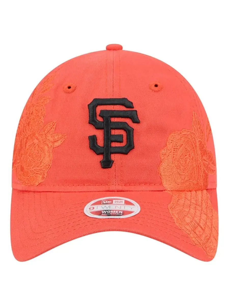 Женская кепка с вышивкой, San Francisco Giants Roses New Era — изображение 5 из 5, оранжевый