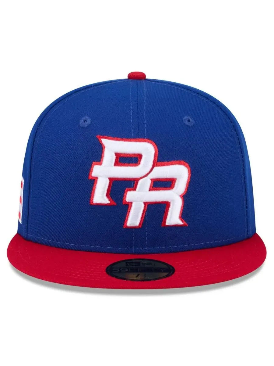 Кепка Puerto Rico Baseball 2026 World Baseball Classic 59FIFTY Fitted Hat New Era — изображение 2 из 4, синий красный
