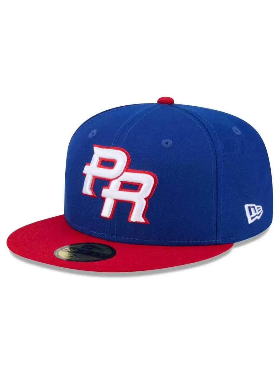 Кепка Puerto Rico Baseball 2026 World Baseball Classic 59FIFTY Fitted Hat New Era — изображение 3 из 4, синий красный