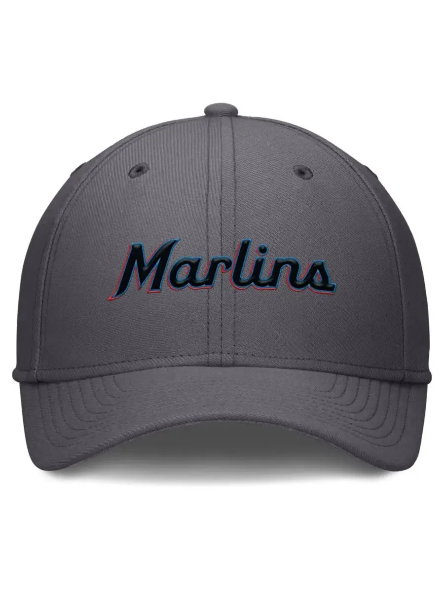 Кепка с вышивкой Miami Marlins Nike — изображение 2 из 4, серый