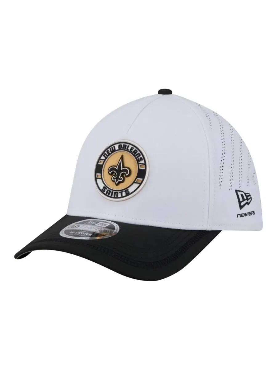 Бейсболка с принтом New Orleans Saints Patch 39THIRTY A-Frame M-Crown Perforated Flex Hat New Era — изображение 1 из 5