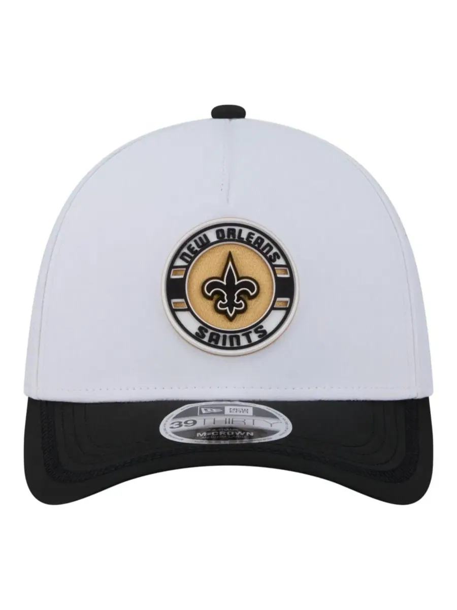 Бейсболка с принтом New Orleans Saints Patch 39THIRTY A-Frame M-Crown Perforated Flex Hat New Era — изображение 2 из 5