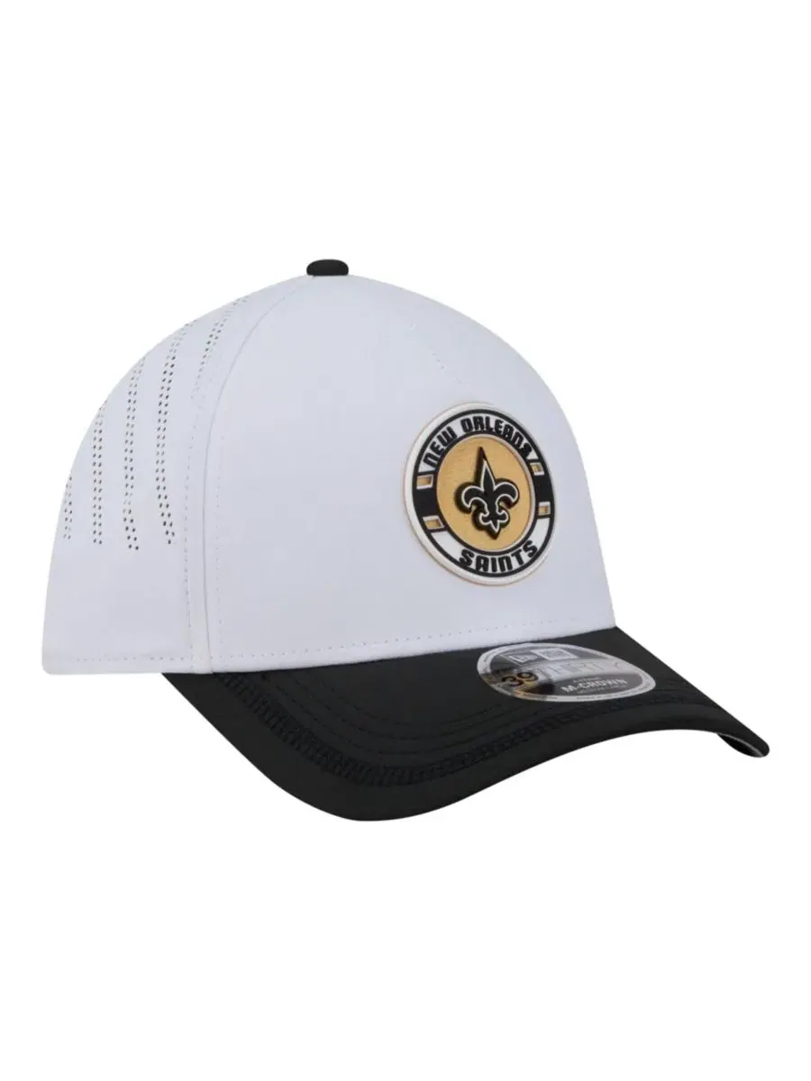 Бейсболка с принтом New Orleans Saints Patch 39THIRTY A-Frame M-Crown Perforated Flex Hat New Era — изображение 3 из 5